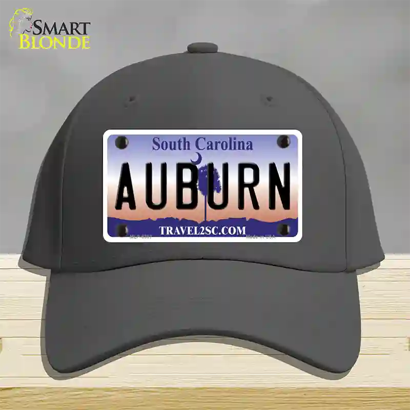 Auburn South Carolina Novelty License Plate Hat Cotton / Charcoal