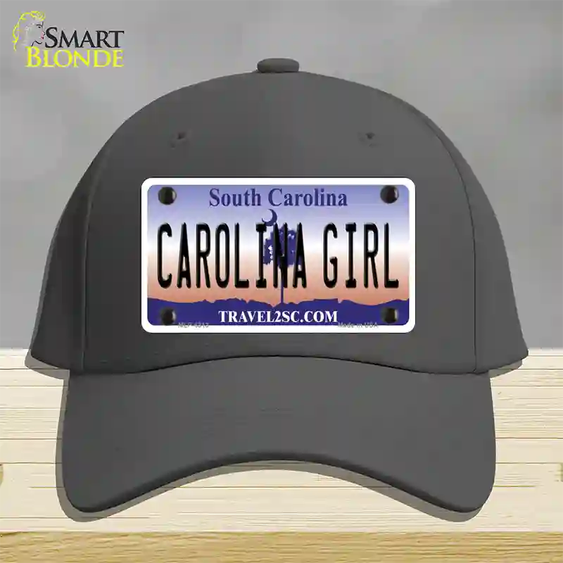 Carolina Girl South Carolina Novelty License Plate Hat Cotton / Charcoal