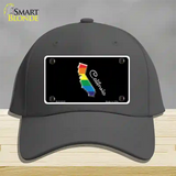 California Rainbow Novelty License Plate Hat Cotton / Charcoal