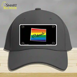 Colorado Rainbow Novelty License Plate Hat Cotton / Charcoal