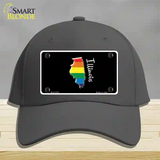 Illinois Rainbow Novelty License Plate Hat Cotton / Charcoal