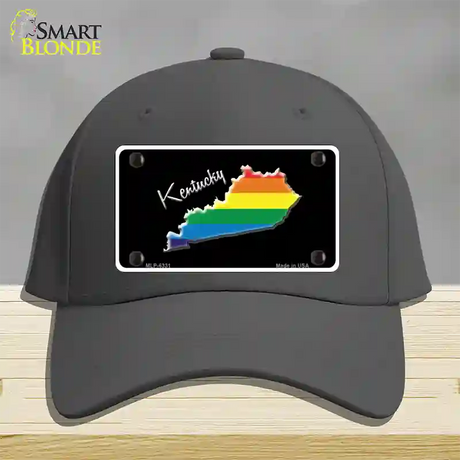 Kentucky Rainbow Novelty License Plate Hat Cotton / Charcoal