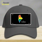 Maine Rainbow Novelty License Plate Hat Cotton / Charcoal