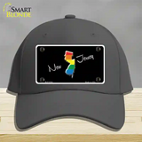 New Jersey Rainbow Novelty License Plate Hat Cotton / Charcoal