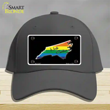 North Carolina Rainbow Novelty License Plate Hat Cotton / Charcoal