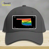 Oklahoma Rainbow Novelty License Plate Hat Cotton / Charcoal