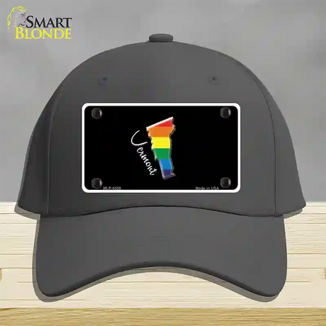 Vermont Rainbow Novelty License Plate Hat Cotton / Charcoal