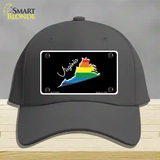 Virginia Rainbow Novelty License Plate Hat Cotton / Charcoal