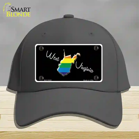 West Virginia Rainbow Novelty License Plate Hat Cotton / Charcoal