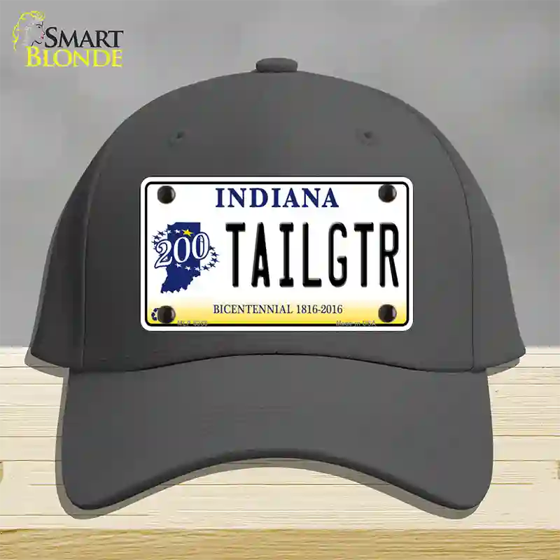 Tailgtr Indiana Bicentennial Novelty License Plate Hat Cotton / Charcoal