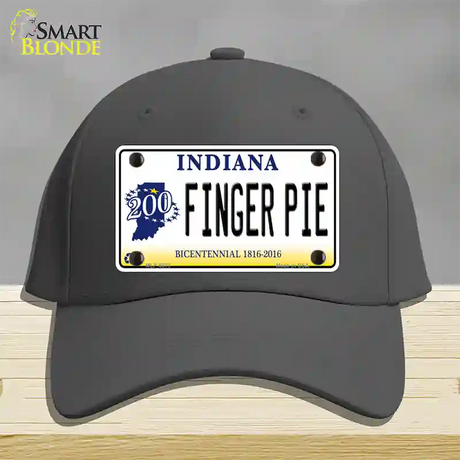 Finger Pie Indiana Novelty License Plate Hat Cotton / Charcoal