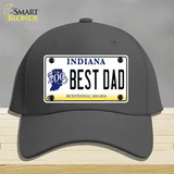 Best Dad Indiana Bicentennial Novelty License Plate Hat Cotton / Charcoal