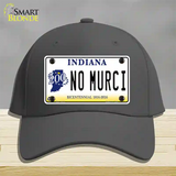 No Murci Indiana Novelty License Plate Hat Cotton / Charcoal