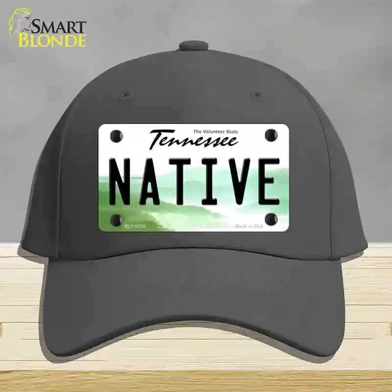 Native Tennessee Novelty License Plate Hat Cotton / Charcoal