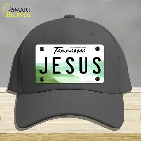 Jesus Tennessee Novelty License Plate Hat Cotton / Charcoal