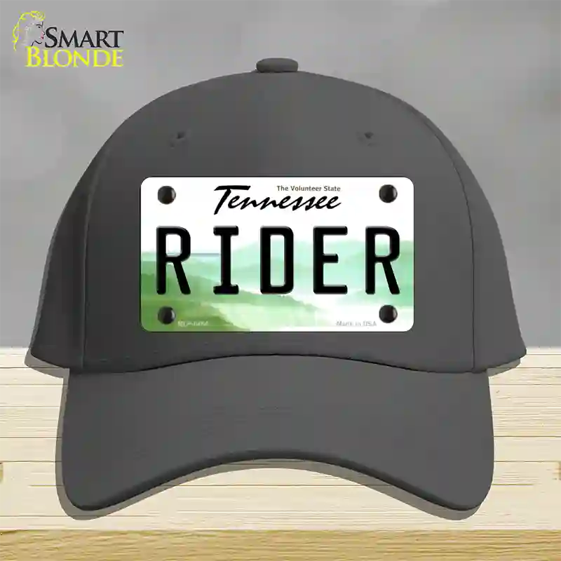 Rider Tennessee Novelty License Plate Hat Cotton / Charcoal