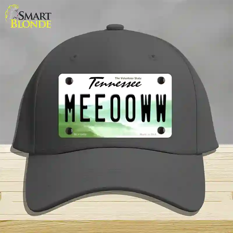 Meeooww Tennessee Novelty License Plate Hat Cotton / Charcoal