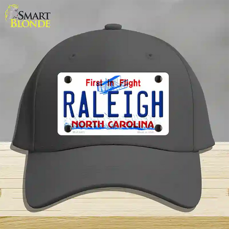 Raleigh North Carolina Novelty License Plate Hat Cotton / Charcoal