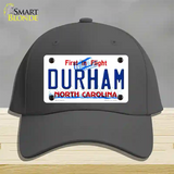 Durham North Carolina Novelty License Plate Hat Cotton / Charcoal