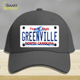 Greenville North Carolina Novelty License Plate Hat Cotton / Charcoal