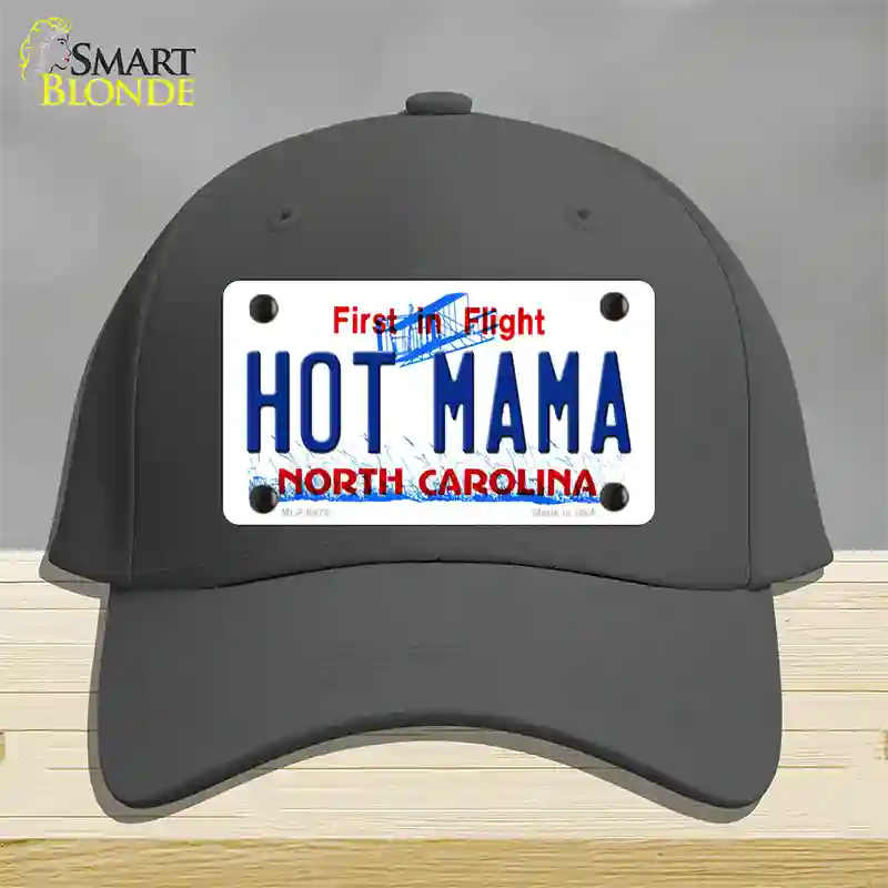 Hot Mama North Carolina Novelty License Plate Hat Cotton / Charcoal