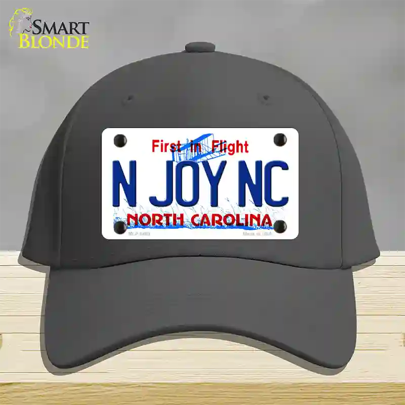 N Joy North Carolina Novelty License Plate Hat Cotton / Charcoal