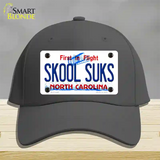 Skool Suks North Carolina Novelty License Plate Hat Cotton / Charcoal