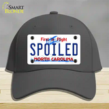 Spoiled North Carolina Novelty License Plate Hat Cotton / Charcoal