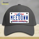 Meeooww North Carolina Novelty License Plate Hat Cotton / Charcoal