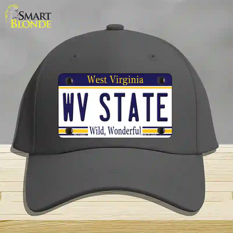 West Virginia State Novelty License Plate Hat Cotton / Charcoal