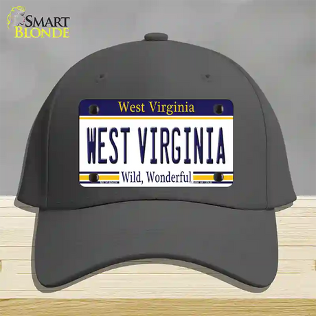 West Virginia Novelty License Plate Hat Cotton / Charcoal