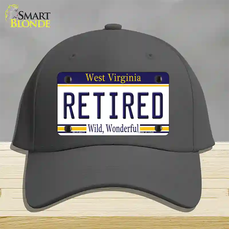 Retired West Virginia Novelty License Plate Hat Cotton / Charcoal