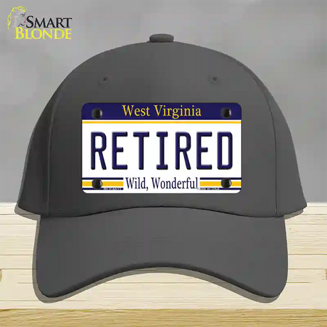 Retired West Virginia Novelty License Plate Hat Cotton / Charcoal