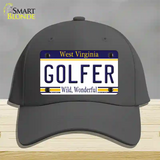 Golfer West Virginia Novelty License Plate Hat Cotton / Charcoal