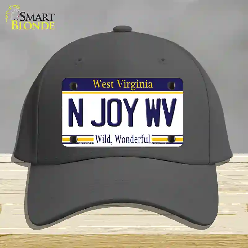 N Joy West Virginia Novelty License Plate Hat Cotton / Charcoal