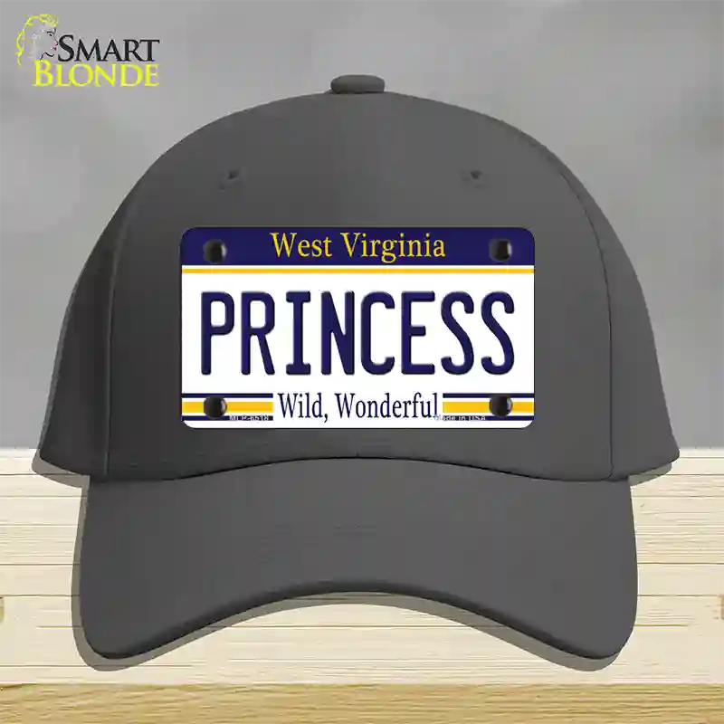 Princess West Virginia Novelty License Plate Hat Cotton / Charcoal