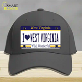 I Love West Virginia Novelty License Plate Hat Cotton / Charcoal