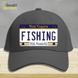 Fishing West Virginia Novelty License Plate Hat Cotton / Charcoal