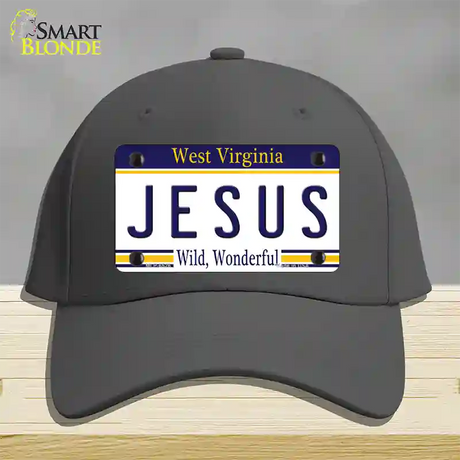 Jesus West Virginia Novelty License Plate Hat Cotton / Charcoal