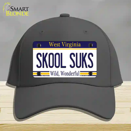 Skool Suks West Virginia Novelty License Plate Hat Cotton / Charcoal