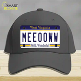 Meeooww West Virginia Novelty License Plate Hat Cotton / Charcoal