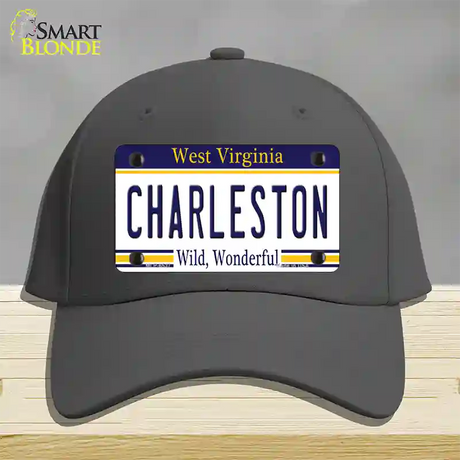 Charleston West Virginia Novelty License Plate Hat Cotton / Charcoal