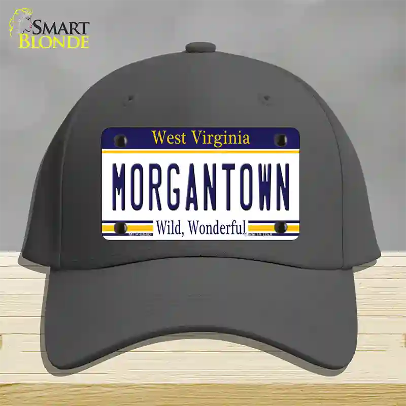 Morgantown West Virginia Novelty License Plate Hat Cotton / Charcoal