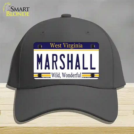 Marshall West Virginia Novelty License Plate Hat Cotton / Charcoal