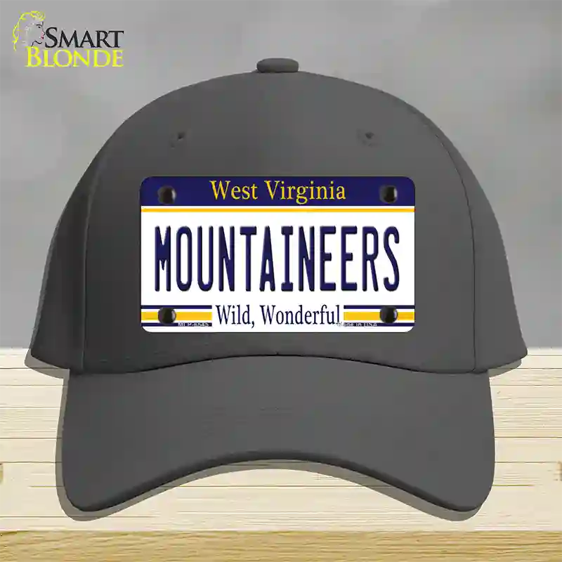 Mountaineers West Virginia Novelty License Plate Hat Cotton / Charcoal