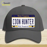 Coon Hunter West Virginia Novelty License Plate Hat Cotton / Charcoal