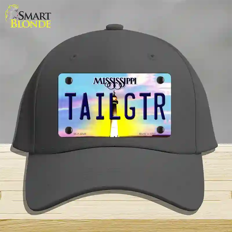 Tailgtr Mississippi Novelty License Plate Hat Cotton / Charcoal