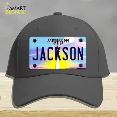 Jackson Mississippi Novelty License Plate Hat Cotton / Charcoal