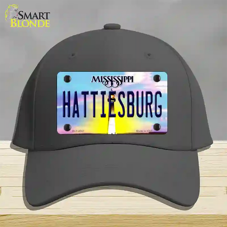 Hattiesburg Mississippi Novelty License Plate Hat Cotton / Charcoal