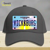 Vicksburg Mississippi Novelty License Plate Hat Cotton / Charcoal